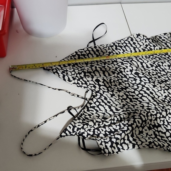 Forever 21 Dress Womens Size L Cheetah Print Sundress Cocktail Black Silver - Picture 13 of 13